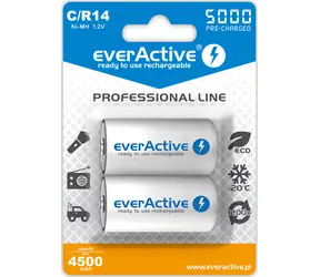 EverActive Professional Line nabíjecí baterie C (R14) 5000 mAh 2ks / Ni-MH