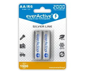 EverActive Silver Line nabíjecí baterie AA (R6) 2000 mAh 2ks / Ni-MH