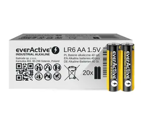 EverActive Industrial Alkaline baterie AA (LR6) 40ks 
