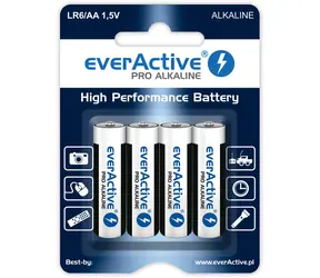 EverActive Pro Alkalické baterie AA (LR6) - blistr 4ks 