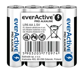 EverActive Pro Alkalické baterie AA (LR6) - fólie 4ks 