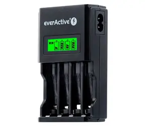 EverActive NC-450 Black Edition / Nabíječka baterií / až 4 baterie AAA nebo AA / LCD / Ni-MH