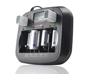 EverActive NC900U / Nabíječka baterií / až 8 baterii / až 6x AAA/AA / až 4x C/D / až 2x 9V / LCD