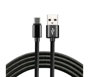 EverActive CBB-1CB / Pletený datový kabel USB - USB-C / 1m / 3A