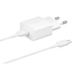 SAMSUNG EP-T1510XWEGEU bílá / USB-C nabíječka / rychlé nabíjení / 15 W / 2A