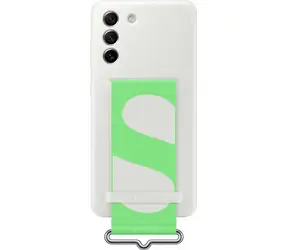 SAMSUNG Silikonový kryt s poutkem pro Samsung Galaxy S21 FE bílá