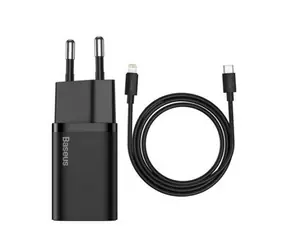 Baseus Super SI rychlonabíječka (20W) černá / 20W / USB-C na Lighting / kabel 1m