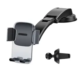Baseus Easy Control Clamp SUYK000001 držák telefonu do auta černá / uchycení ramenem na palubní desku