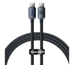 Baseus CAJY000601 Crystal Shine Series černá / kabel USB-C / 1.2m