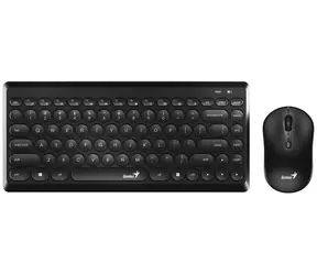 GENIUS LuxeMate Q8000 černá / Kancelářský set klávesnice + myš / bezdrátová / retro design/ CZ+SK layout