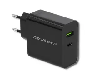 Qoltec 51717 adaptér 42W černá / 5-20V / 2.25-3A / USB type C PD