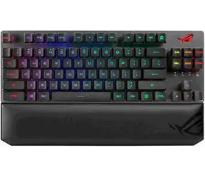 ASUS ROG Strix Scope RX TKL WD (FR) černá / Herní klávesnice / USB-A+BT 5.2+RF 2.4GHz / ROG RX RED / RGB / FR layout