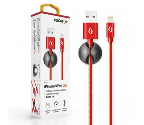 Aligator Premium Datový kabel 2A Lightning červená