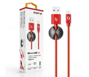 Aligator Premium Datový kabel 2A Micro USB červená