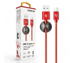 Aligator Premium Datový kabel 2A USB-C červená