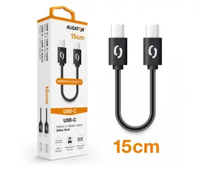 Aligator POWER Datový kabel USB-C - USB-C 15cm černá