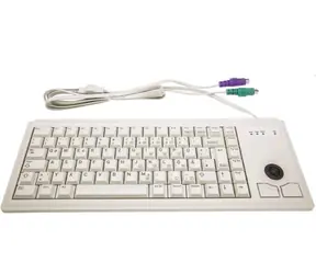 CHERRY G84-4400LPBDE-0 šedá / Klávesnice s trackballem / drátová / USB / DE layout 