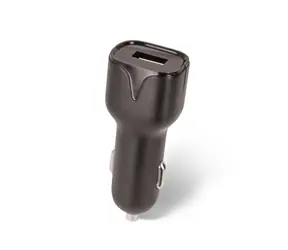 Setty GSM108845 černá / Nabíječka do auta s USB s kabelem USB-C / 2.4A / 1m