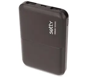 Setty GSM043159 černá / PowerBank 5000 mAh / 5V / 10A / 2x USB-A výstup / 1x USB-C vstup