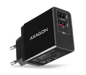 AXAGON ACU-QS24 černá / duální nabíječka do sítě / 2x USB-A / 24 W / Quick Charge 3.0