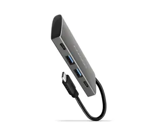 AXAGON HMC-4G2, USB 10Gbps hub, porty 2x USB-A, 2x USB-C, kabel USB-C 13cm