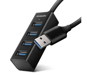 AXAGON HUE-M1A, 4x USB 3.2 Gen 1 MINI hub, kovový, kabel USB-A 20cm