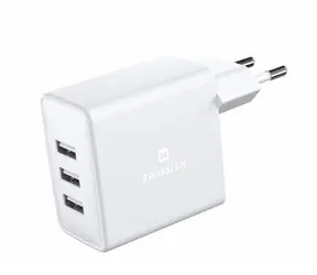 SWISSTEN Síťový adaptér 3xUSB-A 15W / 3x USB-A / 15W / Smart IC / 5V / 2.4 A