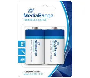 MediaRange Premium alkalické baterie Mono D / 1.5V/ 2ks
