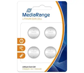 MediaRange Premium lithium baterie Coin Cells CR2025 / 3V / 4ks