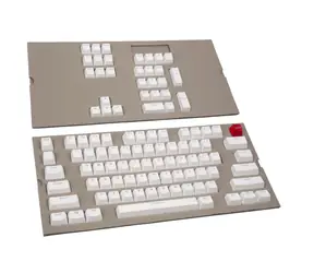 Glorious vyměnitelné klávesy Doubleshot ABS bílá / 104 ks / US layout / Cherry MX + Gateron + Kailh
