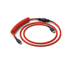 Glorious spirálovitý kabel USB-C - USB-A červená / 1.37m