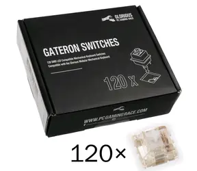 Glorious mechanické spínače Gateron Clear 120 ks čirá