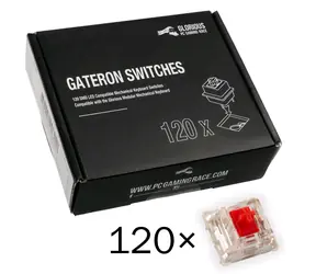 Glorious mechanické spínače Gateron Red 120 ks červená
