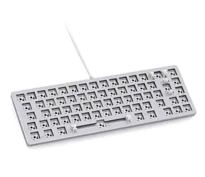 Glorious GMMK2 Compact barebone ISO bílá / herní klávesnice / bez spínačů / USB-C / ISO layout / RGB / 2m