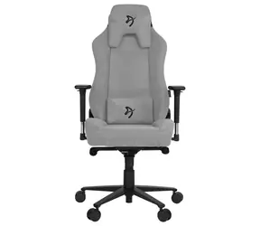 AROZZI VERNEZZA Soft Fabric herní židle šedá-černé logo / 134 - 143 cm / látková / 145 kg