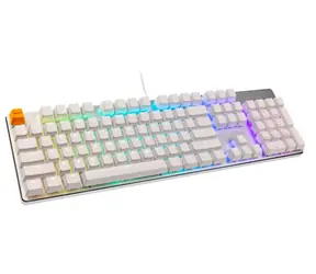 Glorious GMMK White Ice Edition US bílá / herní klávesnice / Gateron Brown / USB-C / US layout / RGB / 1.8m
