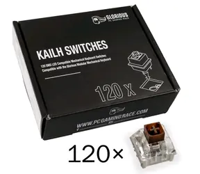 Glorious mechanické spínače Kailh Box Brown 120 ks hnědá