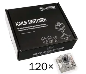 Glorious mechanické spínače Kailh Speed Silver 120 ks stříbrná