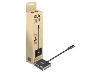 CLUB3D CSV-1552 Adaptér USB-C (M) - HDMI&DisplayPort (F) / 4K60Hz 