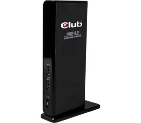 CLUB3D CSV-3242HD Dokovací stanice USB 3.0 dual Display černá / USB 3.0 / HDMI / DVI / RJ-45 / 4xUSB / optický vstup 
