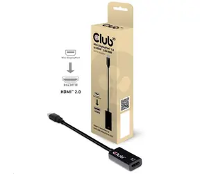 CLUB3D CAC-1180 aktivní redukce mini DisplayPort 1.4 na HDMI 2.0 černá / 8k 60Hz / 4K 120 Hz