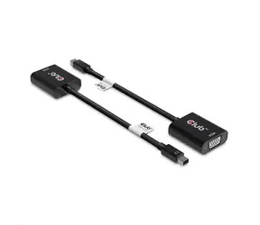 CLUB3D CAC-2113 aktivní redukce Mini DisplayPort na VGA M/F černá / FHD 60Hz