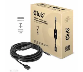 CLUB3D CAC-1538 kabel USB-C na USB-A M/F černá 10m / 5Gbps  / doprodej