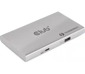 CLUB3D CSV-1580 Thunderbolt USB hub 5v1 stříbrná / 4x USB-C / USB-A 