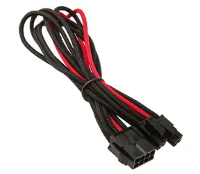 SilverStone kabel 8-pin EPS > 4+4-pin ATX/EPS 30 cm černo-červená