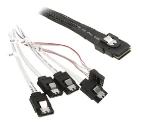 SilverStone SST-CPS03 kabel SAS mini 36-pin > 4x SATA 50cm černá