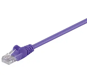 MicroConnect CAT5e U/UTP 1.5m CCA fialová / PVC / AWG 26 / CCA