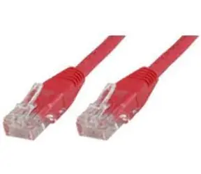 MicroConnect CAT5e U/UTP 0.5m červená / PVC / AWG 24