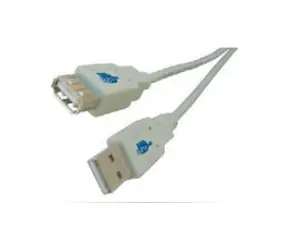 MicroConnect Propojovací kabel USB 2.0 M - USB 2.0 F 0.1m bílá / 480 Mbit/s