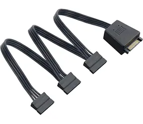 SilverStone CP06-L Y-kabel pro SATA napájení 1 na 3 černá